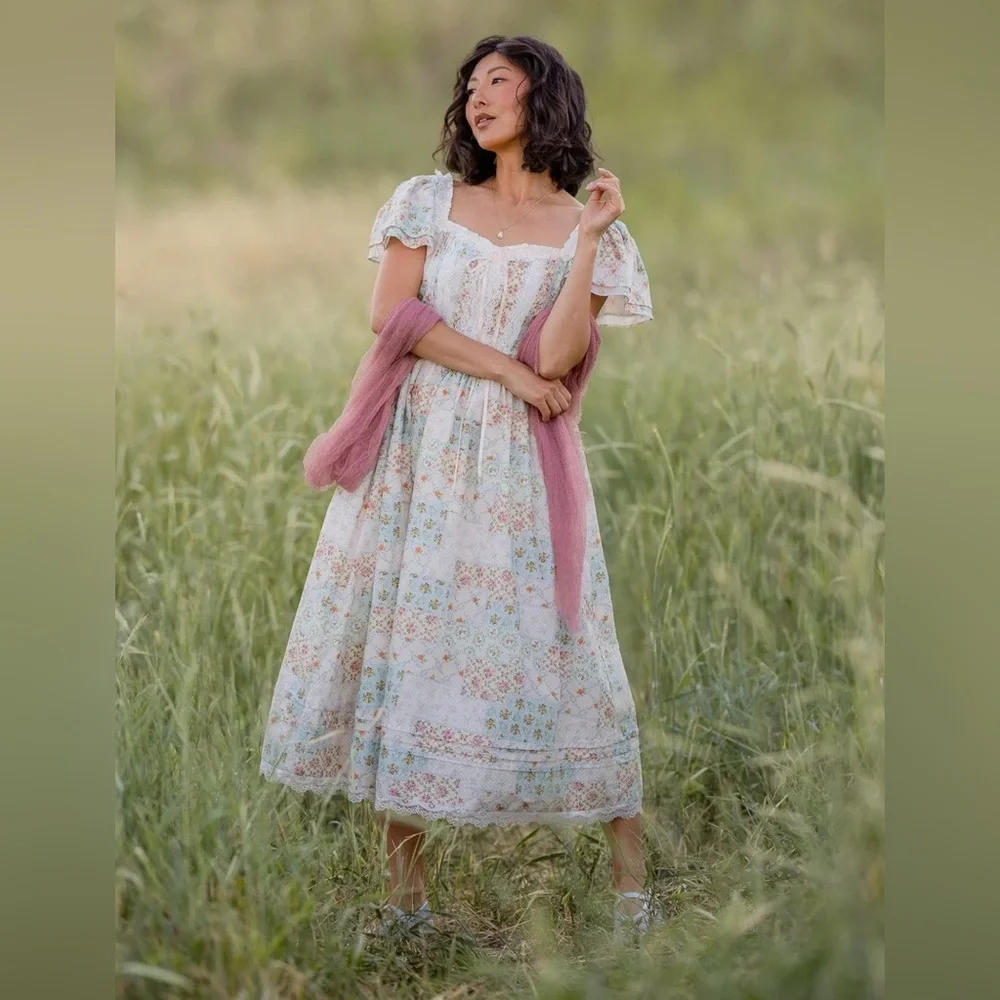 JessaKae Patchwork Floral & Lace Megan Midi Dress, 1X, NWT! - Picture 13 of 15